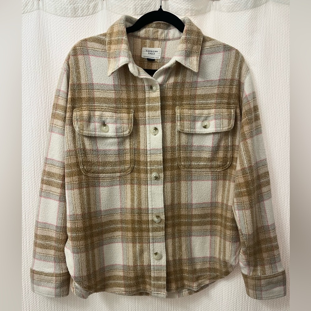 American Eagle Outfitters Oversized Flannel Shirt Jacket
